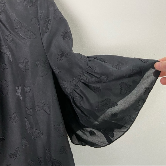 Madewell Black Butterfly Print Blouse - Picture 4 of 6